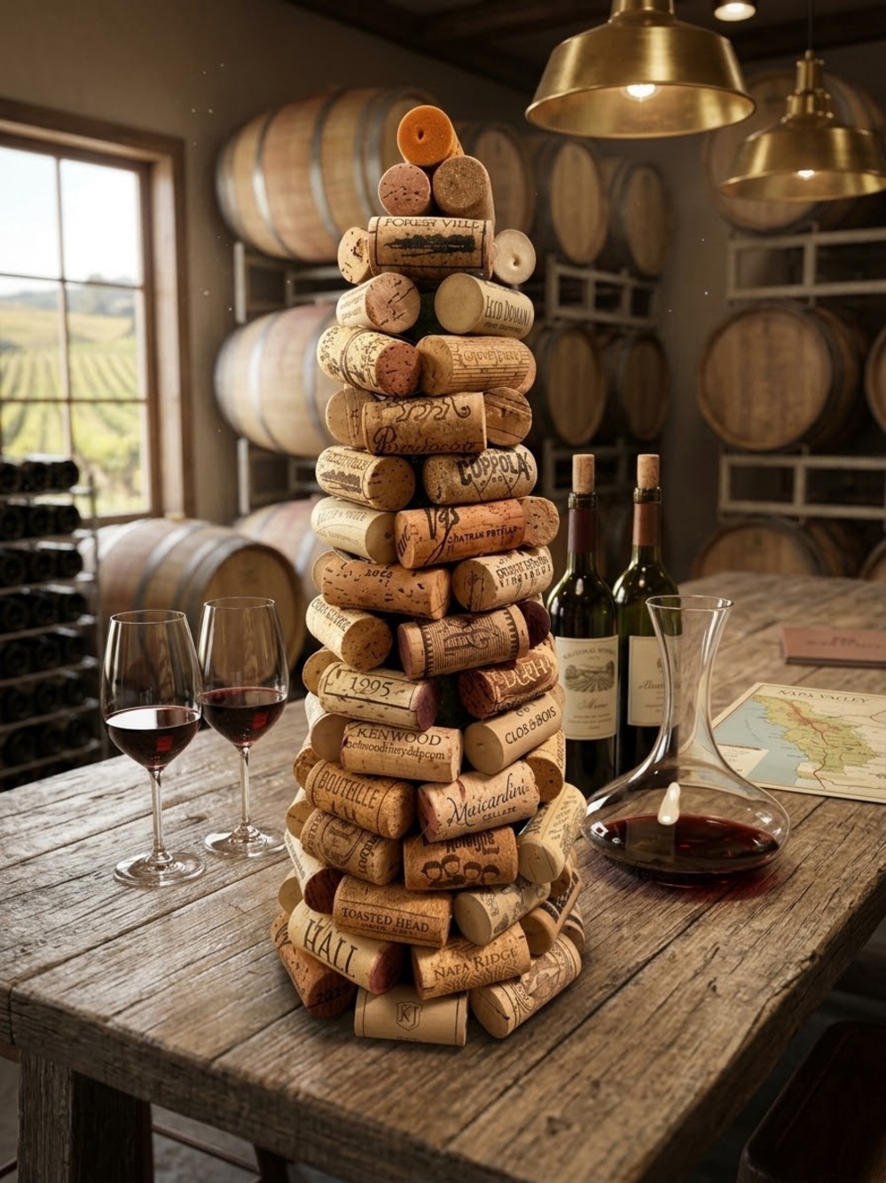 Artisan Napa Valley Wine Cork Christmas Tree 15”